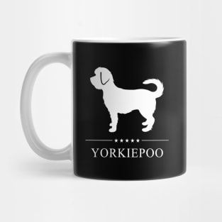 Yorkiepoo White Silhouette Mug